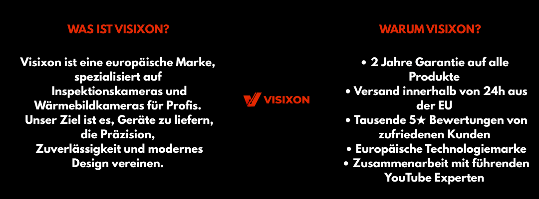 Banner des Abschnitts Was ist Visixon und warum Visixon – eine polnische Marke für Inspektions- und Wärmebildkameras für Profis